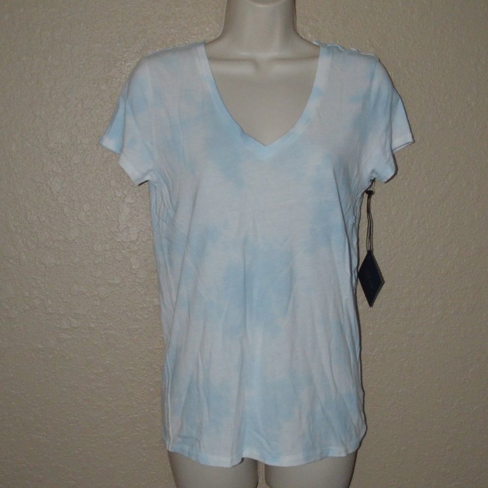 LAST CHANCE NWT $76 SWTR Blue White Tie Dye Short Sleeve T-Shirt Tee